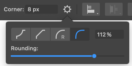 Presets for rounded corners