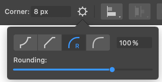 Presets for rounded corners