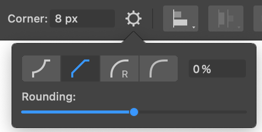 Presets for rounded corners