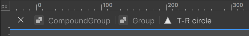 Indication of the Isolation mode below the ruler