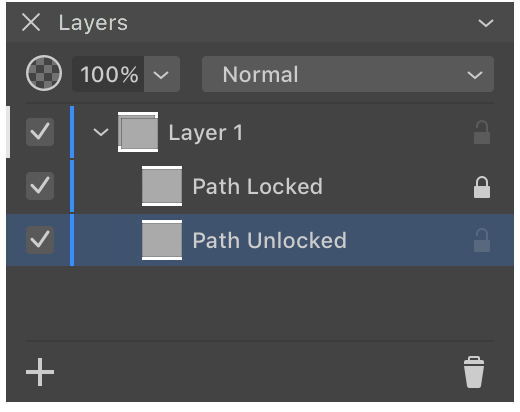 Hide or show an object using a check box in the Layers panel