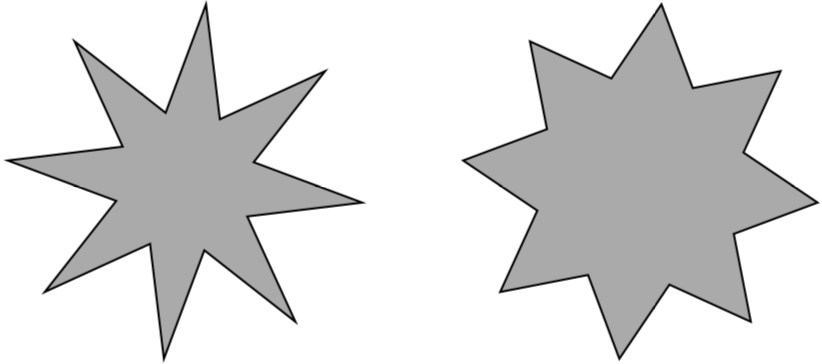 Stars with different Inner Radius values