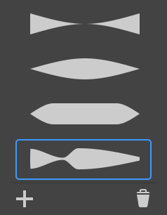 Stroke profile options.