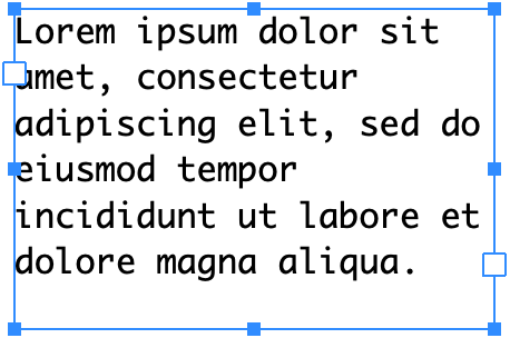 Text in a rectangular text box