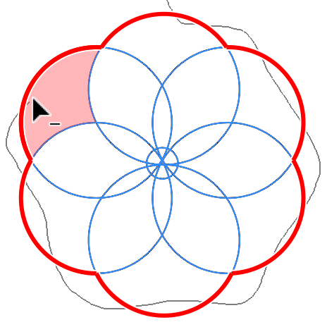 Stage 2 of using the Fusion tool to create a flower.