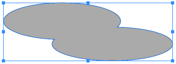 The Fusion tool merged two overlapping ovals.